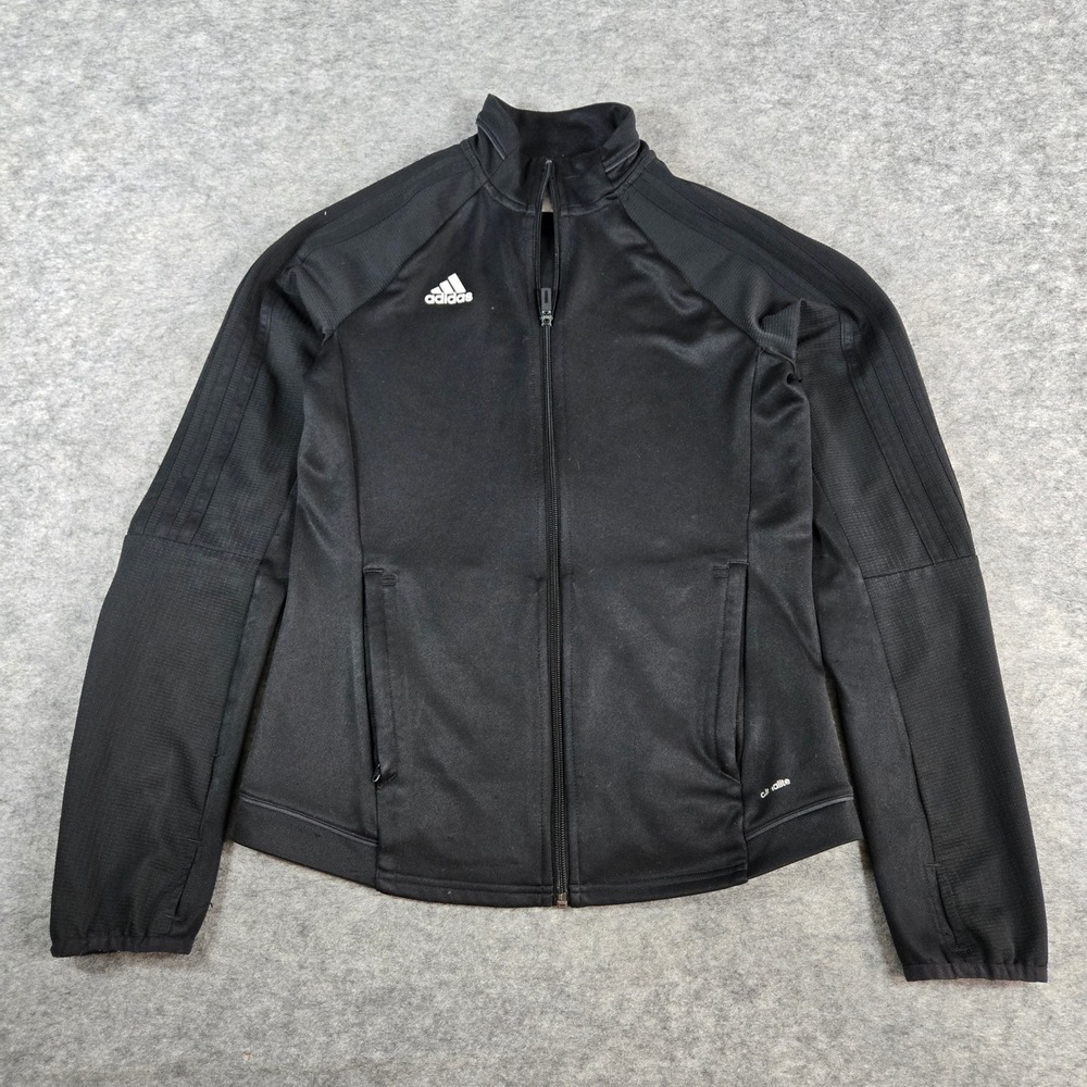 Adidas Womens Black Climalite BK0387 Training Track Jacket Small